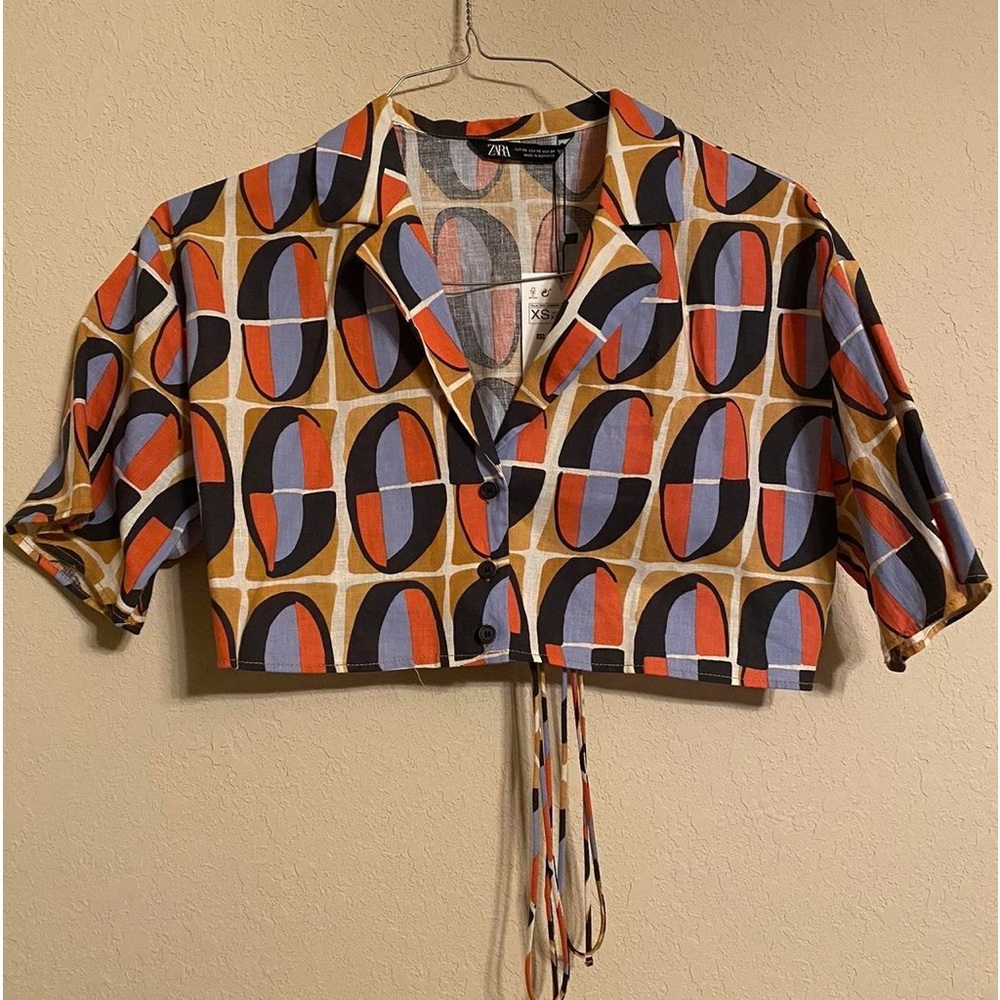 Zara cropped blouse